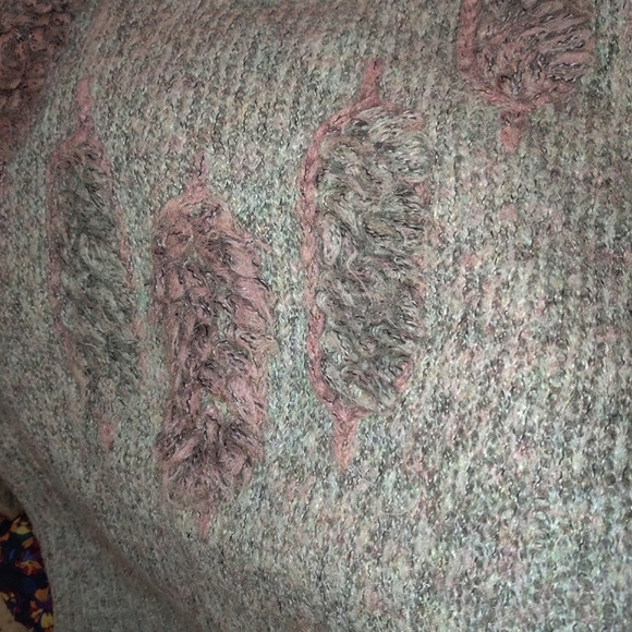 Rare Vintage Gineme Wool Chunky Knit Long Puff Sleeve Ribbed Crew Neck Sweater - Picture 9 of 16